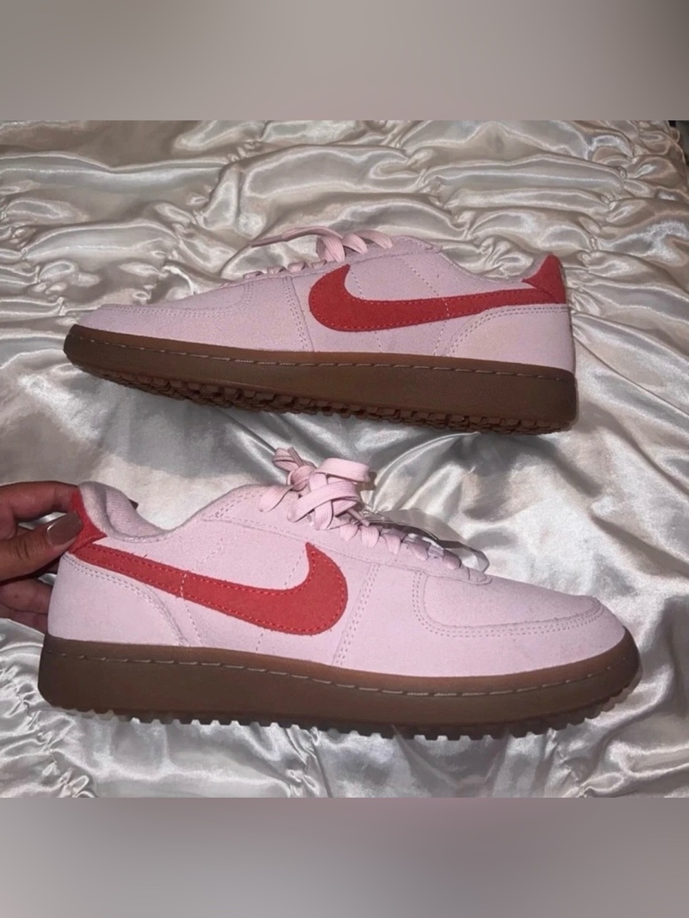 Nike Field General 'Pink/red Foam/Light Crimson' women's suede sneakers